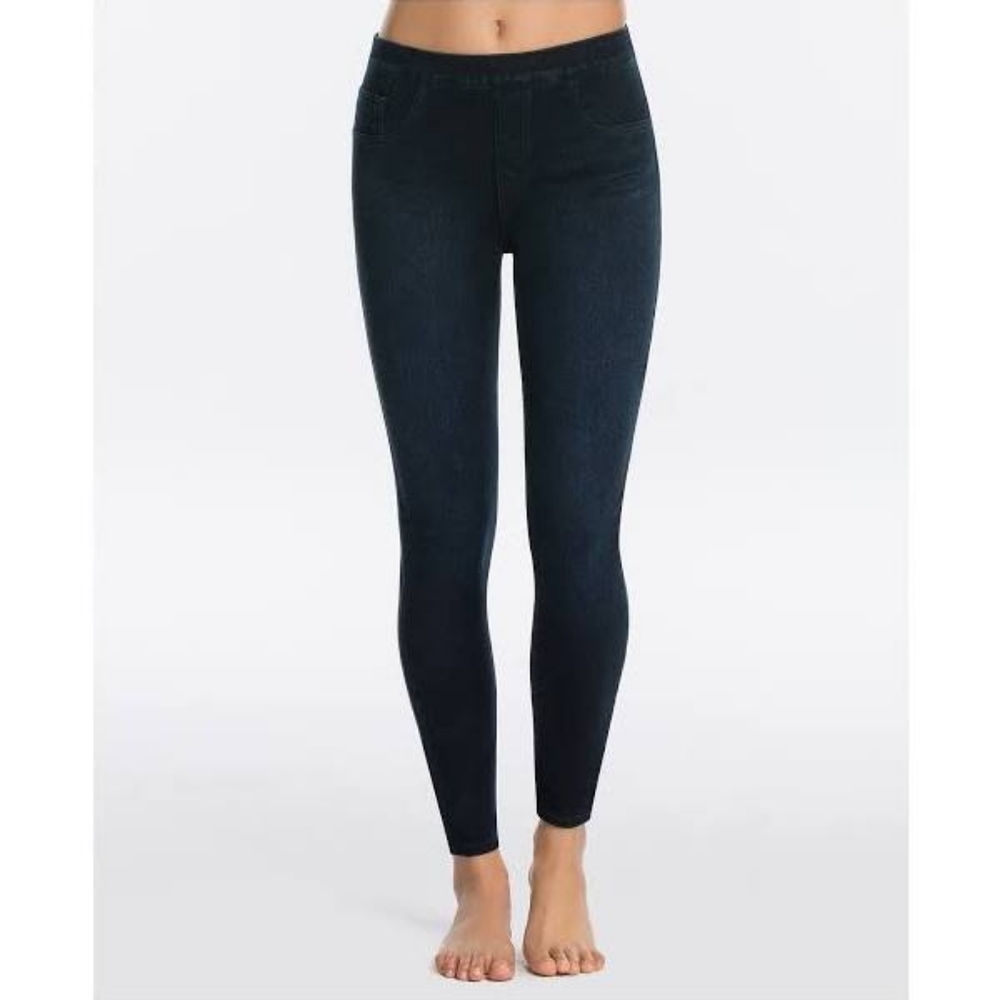 SPANX Jeanish Ankle Leggings Twilight Rinse Size Large